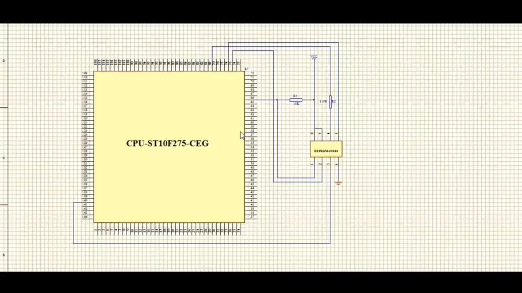 小乌龟M7发动机电脑板外挂存储器EEPROM与CPU电路图绘制
